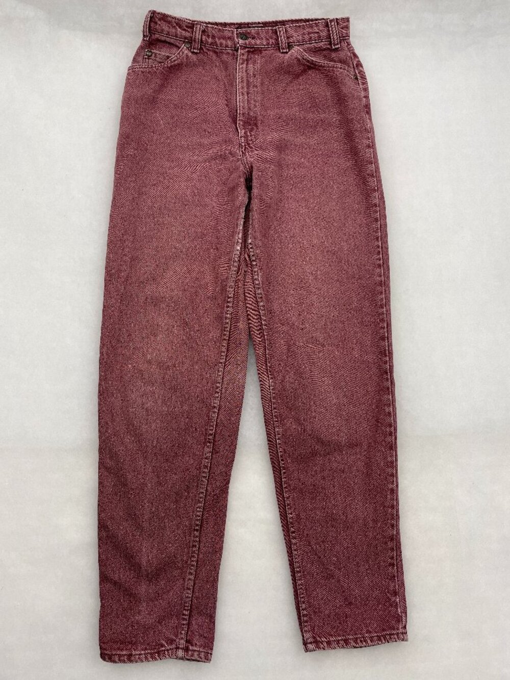 Vtg Levi's 900 Series Jeans Women's 29 Burgundy Red Tapered High Rise 14.5x31